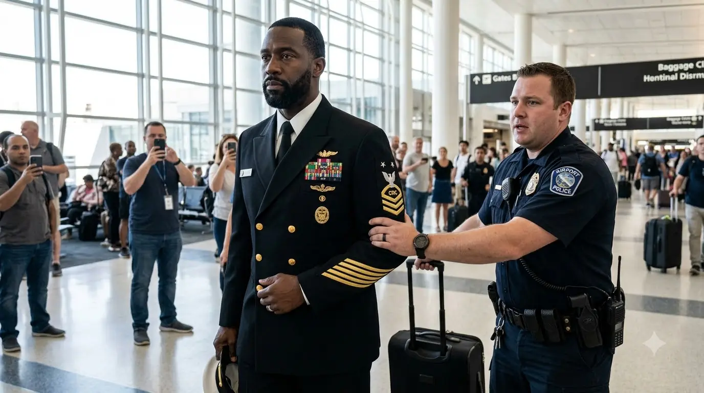 An Airport Officer Shamed a Bearded Man’s Uniform as a Costume — Then Every Radio in the Terminal Interrupted Him