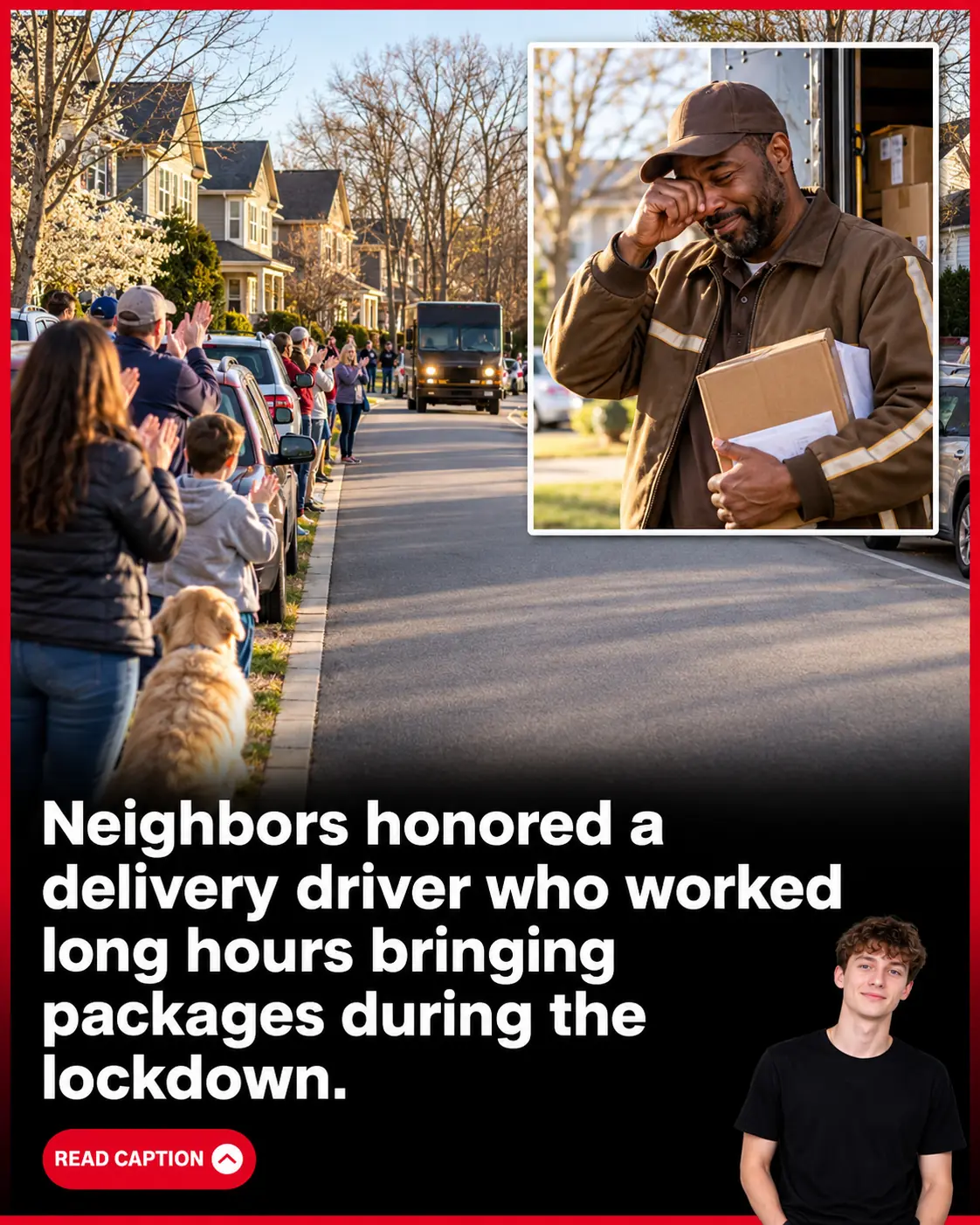 UPS Driver Breaks Down in Tears After an Entire Neighborhood Surprises Him With an Unforgettable Thank-You ❤️🥹