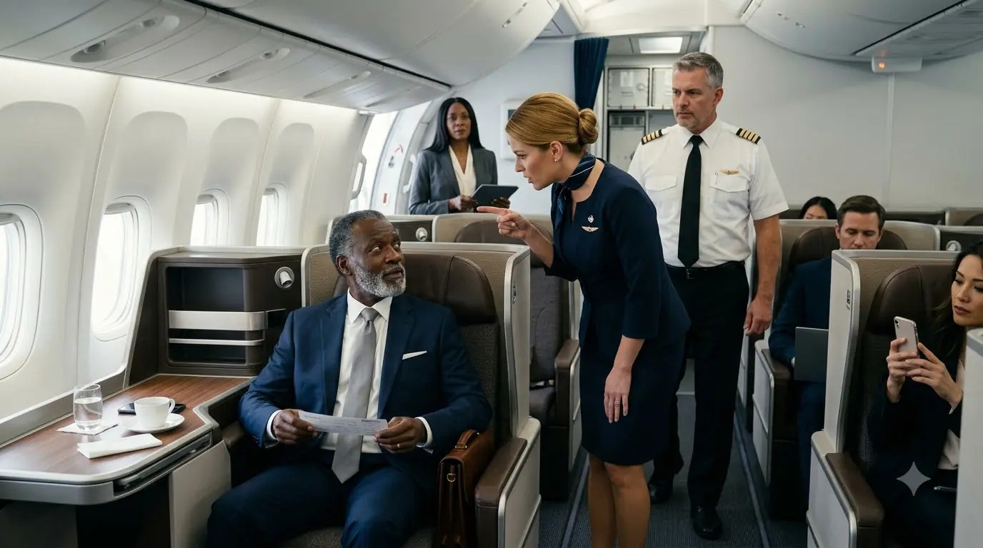 Old CEO Denied First Class Seat — 12 Minutes Later, He Grounds the Plane and Fires the Pilot
