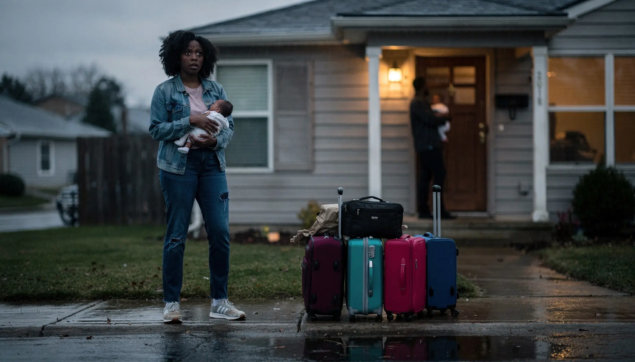 Thrown Out With Her Suitcases After Raising His Newborn — Until Someone Said, "Then Maybe Tell Everyone Who Paid Your Mortgage Last Year"