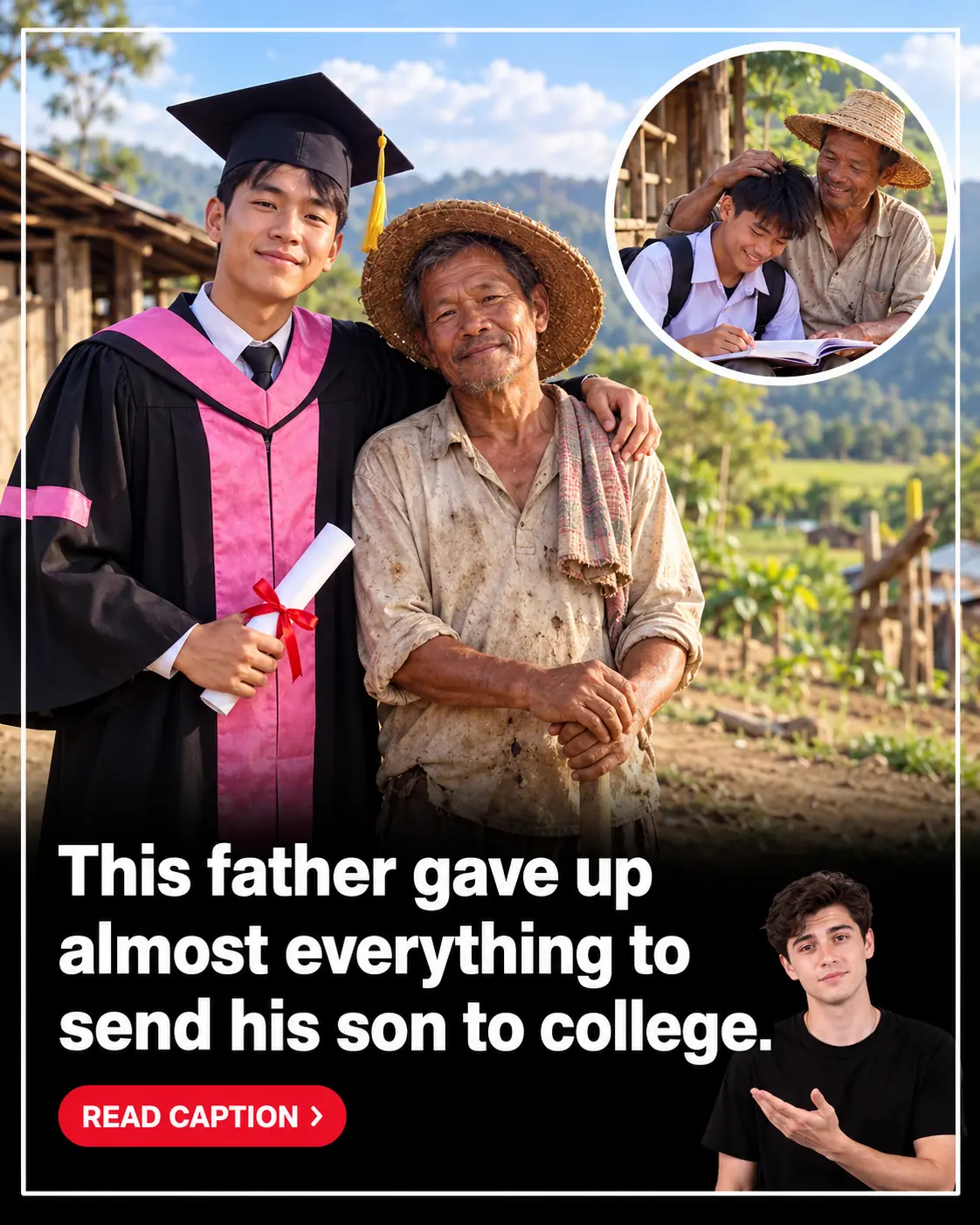 He Fought His Way Out of Poverty to Graduate From University—But When He Returned Home, His Father Could No Longer Recognize Him