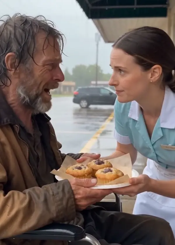 A Waitress Fed a Homeless Man in a Wheelchair During a Rainstorm — Then Two Men in Suits Arrived Holding His Photograph