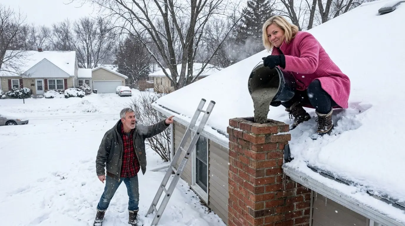 HOA President Poured Wet Concrete Down His Chimney — Then the Emergency Evacuation Alert Hit Before the Smoke Did