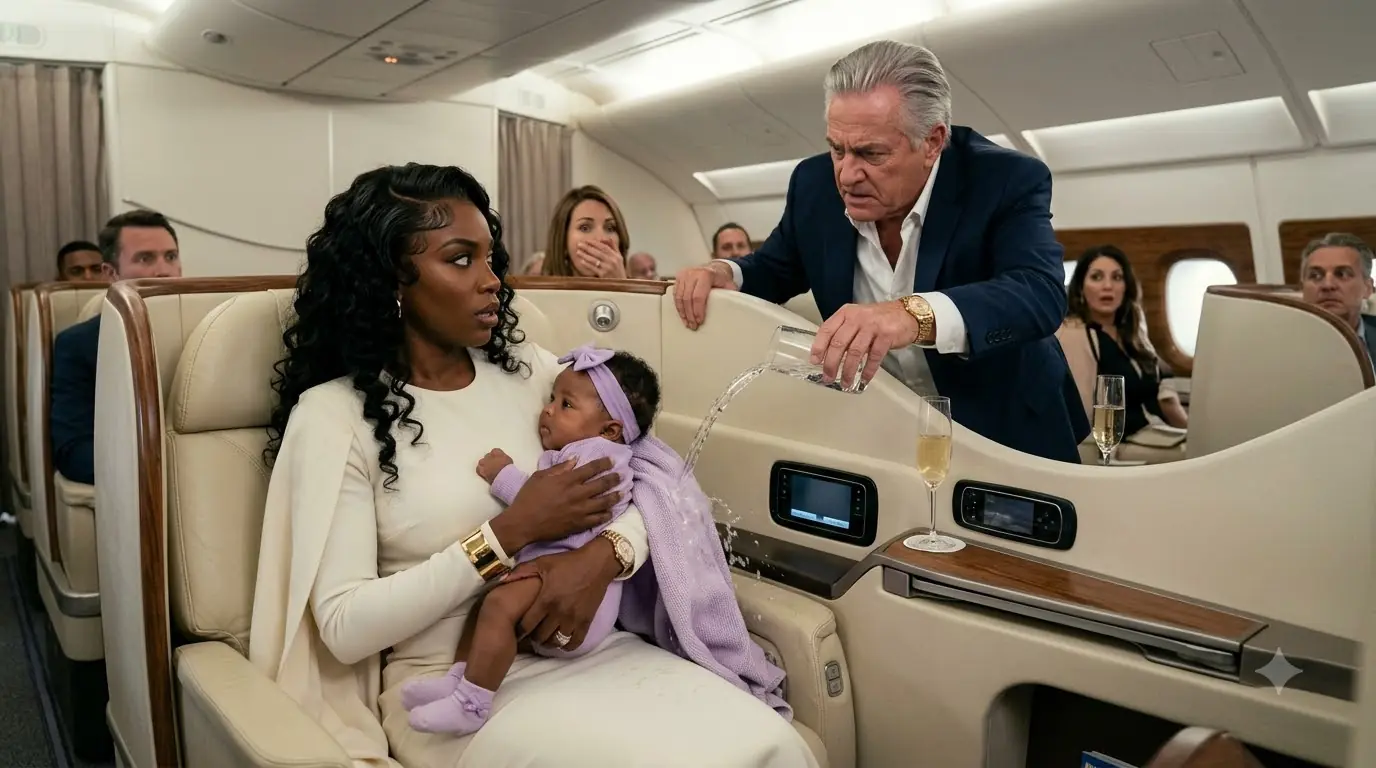 Outgoing Airline Chairman Poured Water on a Mother’s Baby in First Class — Then the Crew Tablet Called Her “Madam Chair”
