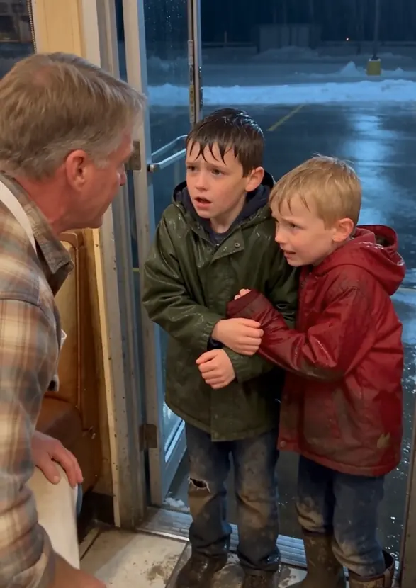 A Diner Owner Let Two Freezing Brothers Inside During a Storm — Then Two Men in Suits Arrived With a Secret About Their Missing Father
