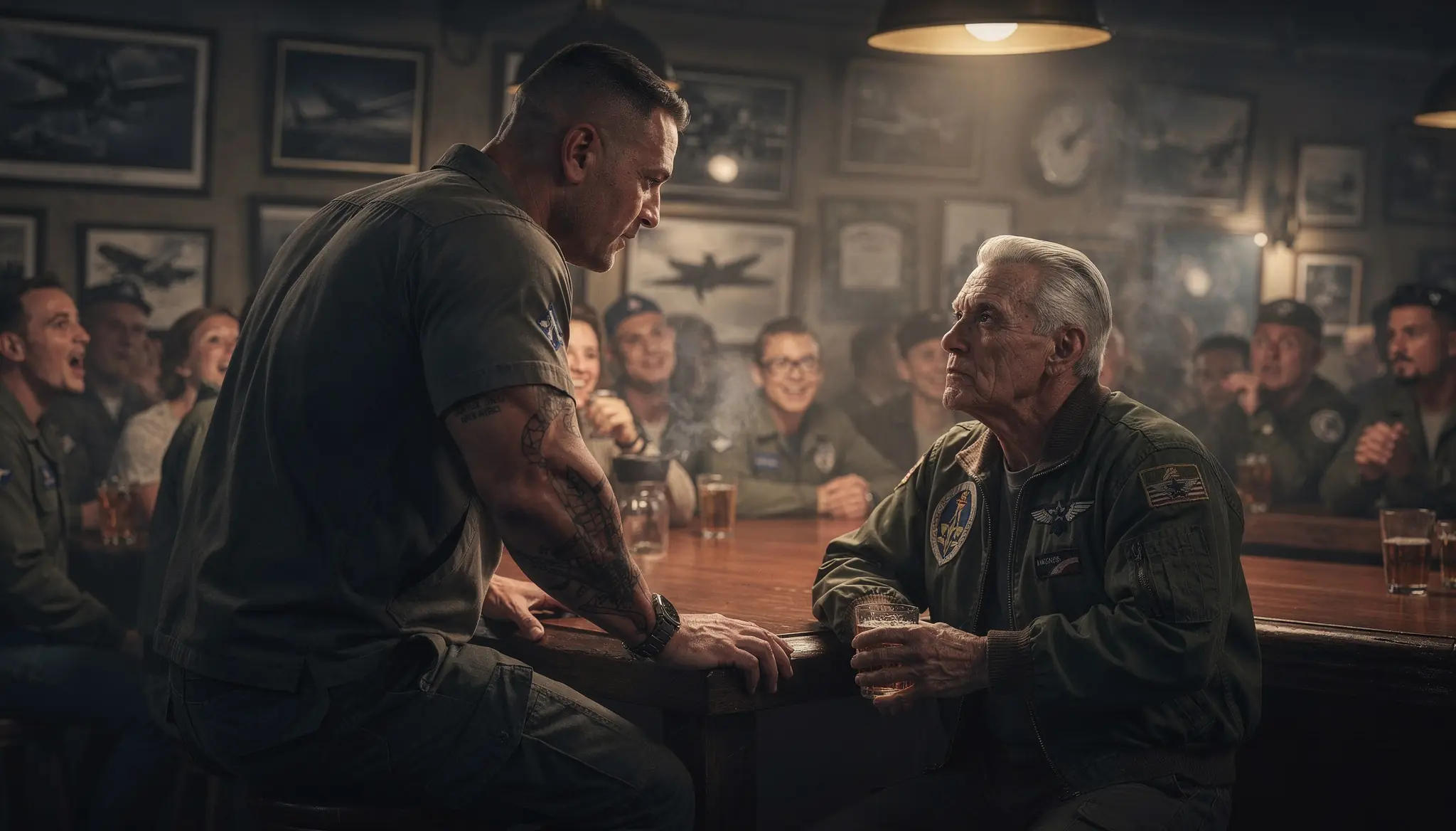 The Biggest Marine in the Bar Asked the Quiet Old Man His Call Sign — "Iceman" Froze the Room