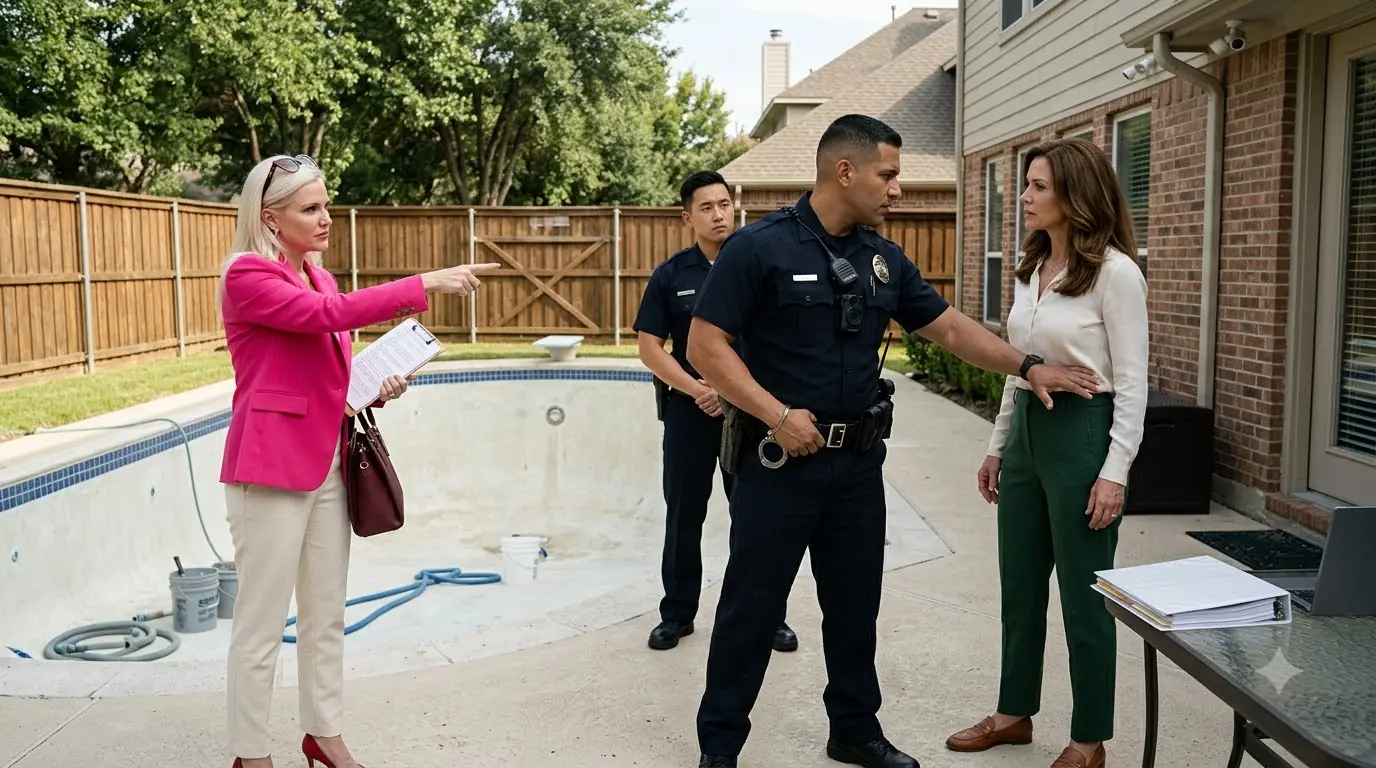 I Drained My Pool — Then Karen Returned With the Cops Claiming It Was Hers
