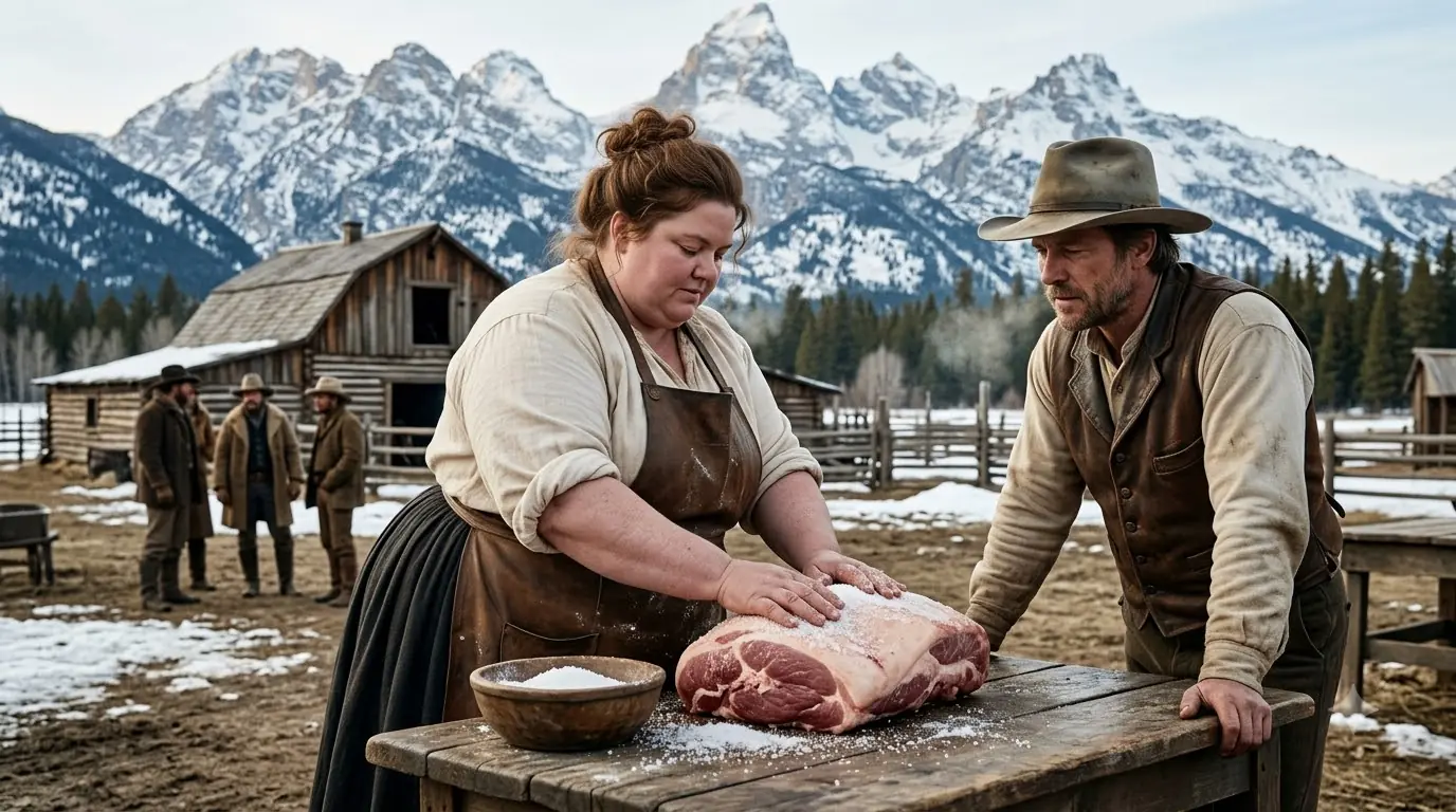 He Hired a 350-Kilogram Cook to Save His Starving Ranch—Then Lanterns Appeared in the Blizzard