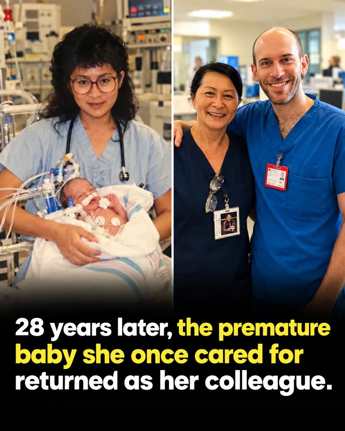 Nurse Discovers the Young Doctor She Just Met Is the Premature Baby She Held in Her Arms 28 Years Ago