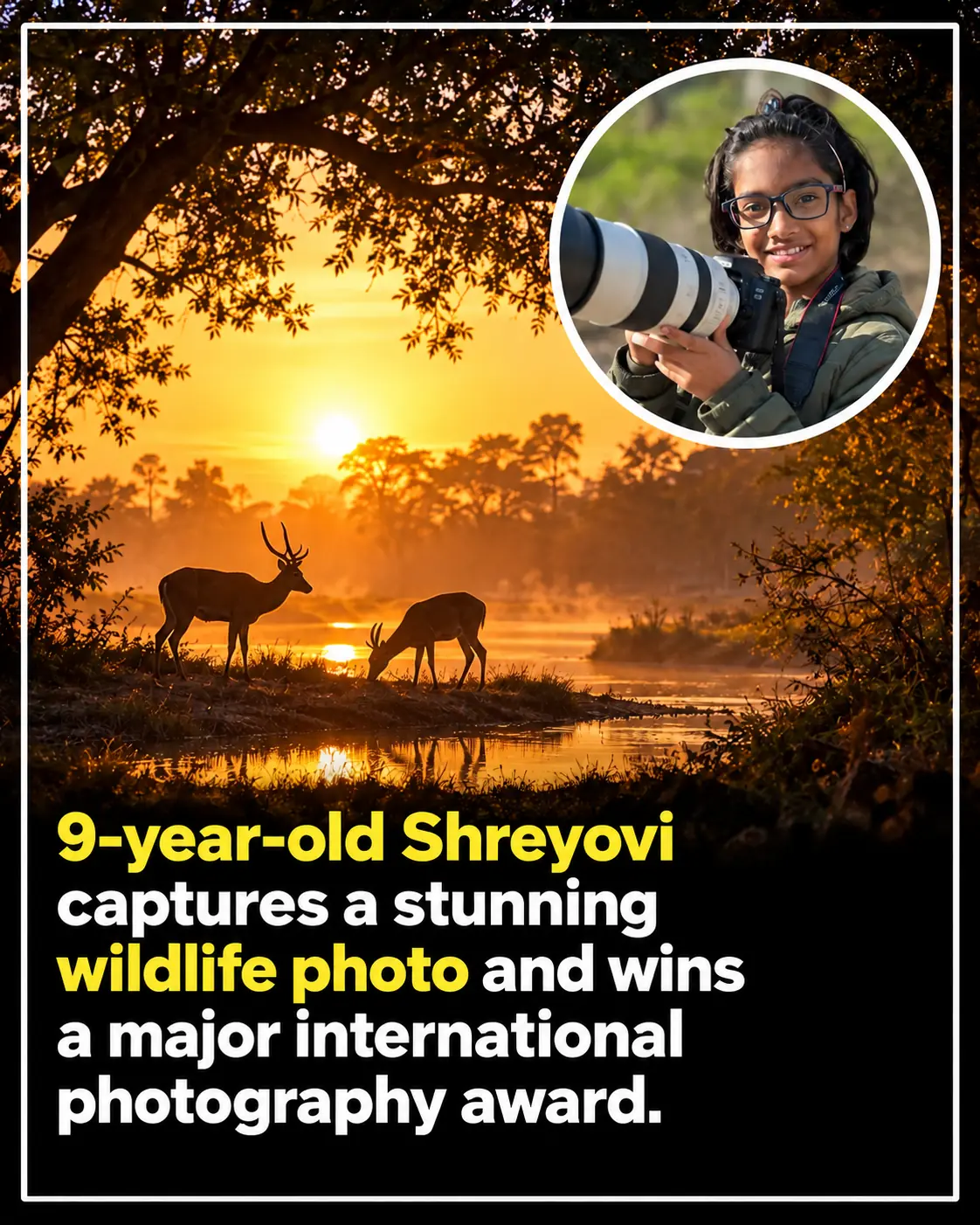 At Just 9 Years Old, This Indian Girl Captured a Wildlife Photo That Earned Global Recognition