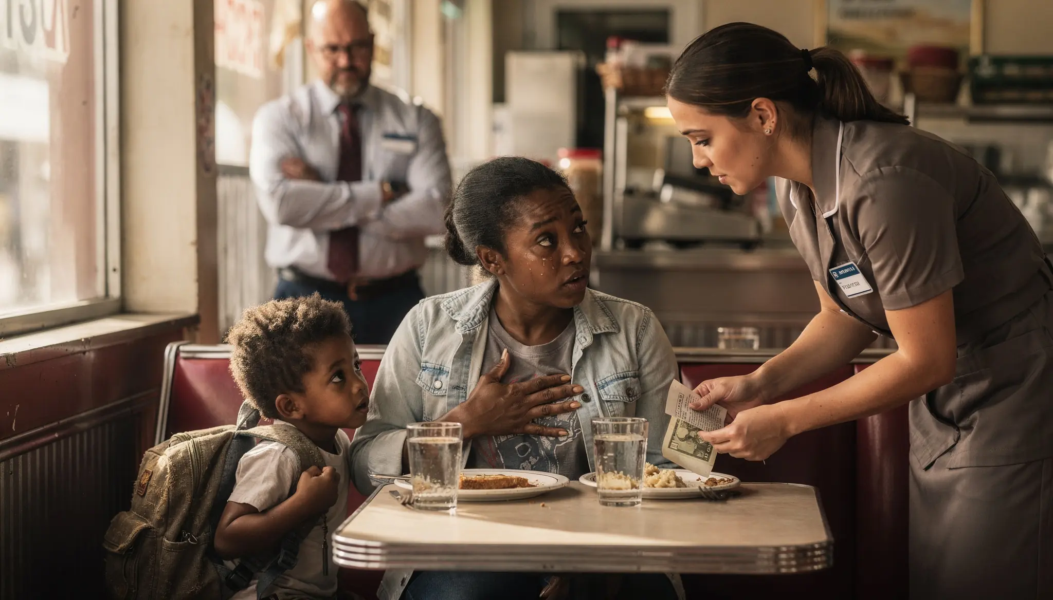 Kind Waitress Helped A Poor Black Mother and Her Child — Then She Got Fired