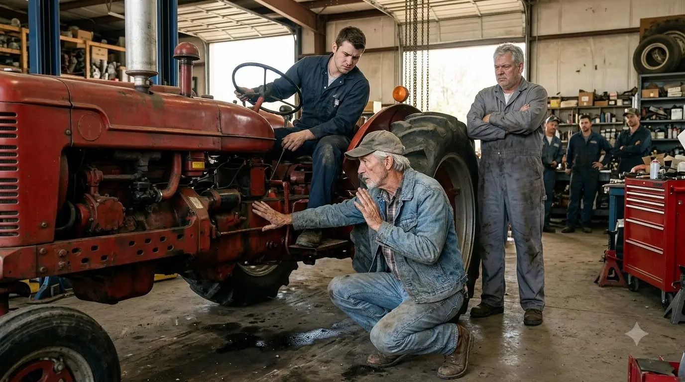 FIVE MECHANICS SAID HIS OLD TRACTOR WAS DEAD — THEN A 68-YEAR-OLD FARMER HEARD TWO CLICKS