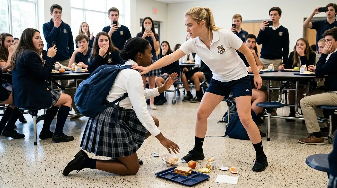 BULLY CHALLENGED A GIRL AT LUNCH—THEN HER TRAINING SILENCED THE ENTIRE CAFETERIA