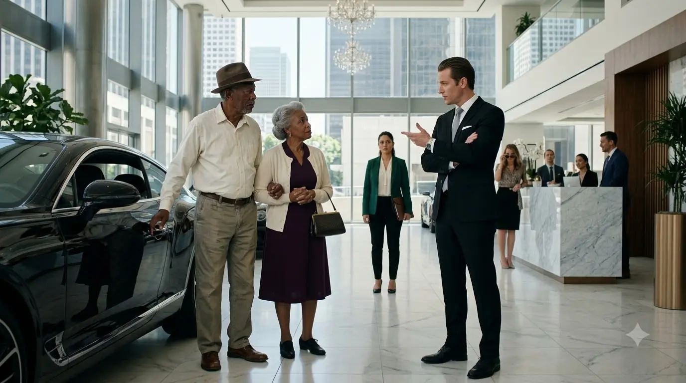 A Couple Kicked Out of Dealership — Billionaire Son Returns Next Day with 2 Luxury Cars