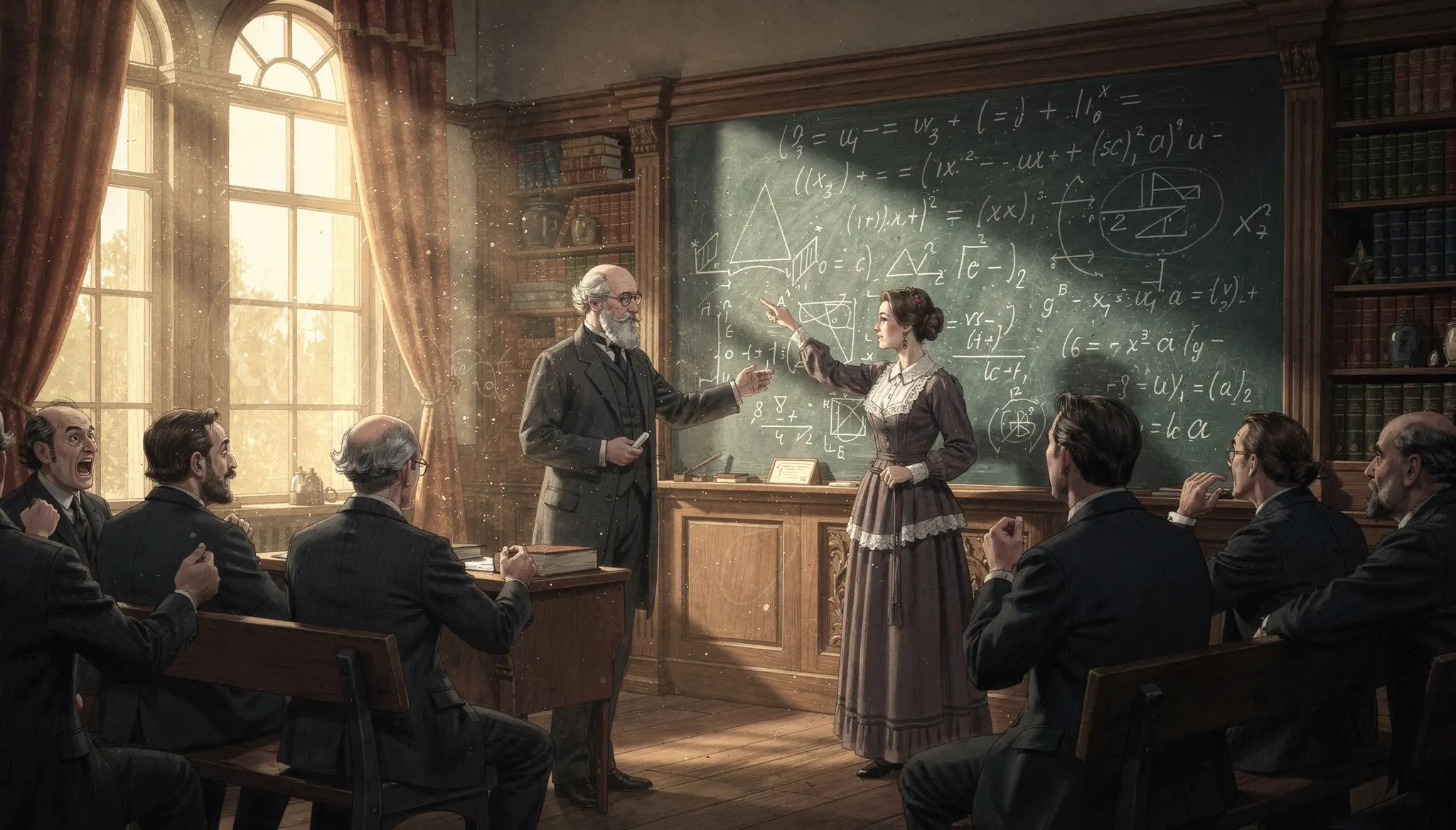 Mocked for Daring to Correct a Famous Scholar — Until the Young Lady Said, "It Is Quite an Error," and Asked for the Chalk