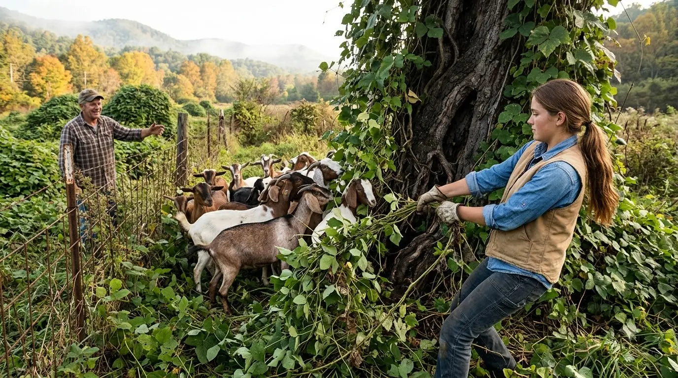 They Laughed When a 19-Year-Old Farm Girl Bought 50 Kudzu-Choked Acres for $3 — Then Her Goats Kept Stopping at the Same Spot