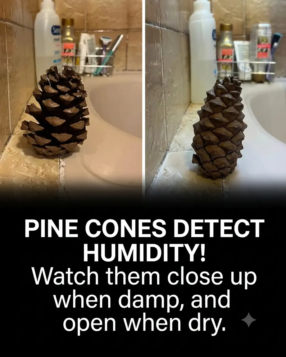 Did You Know a Pinecone Can Act as a Natural Humidity Detector in Your Bathroom?