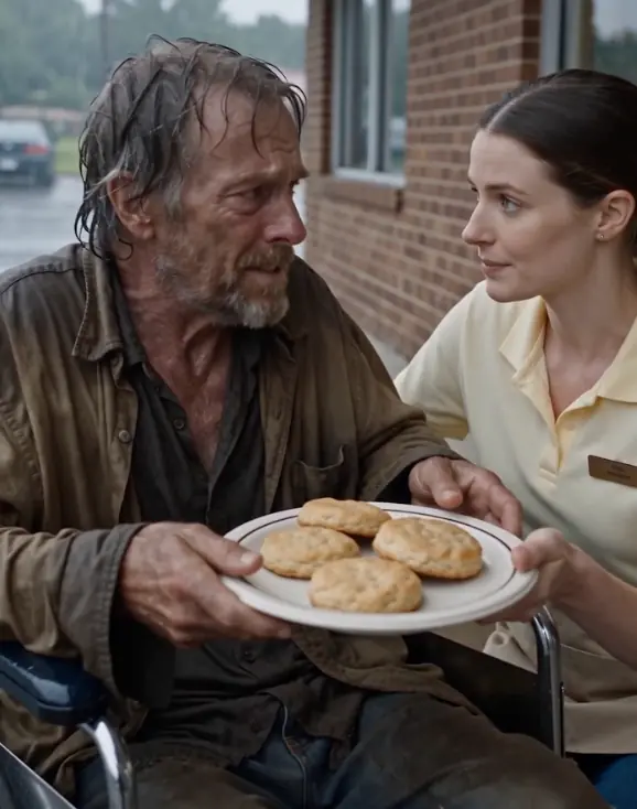 A Waitress Fed a Homeless Man in a Wheelchair — Then Two Men in Black Suits Arrived With His Photograph and a Terrifying Secret