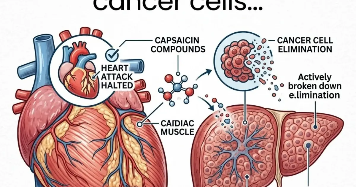 Capsaicin stops heart attacks and destroys cancer cells