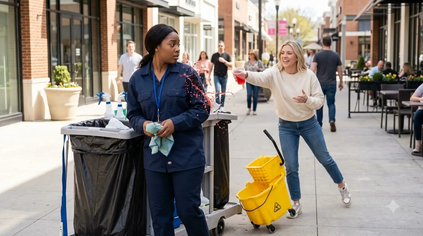 A Woman Was Shamed as a Cleaner Outside a Luxury Plaza — Then One Folder Made Every Tenant Stop Smiling