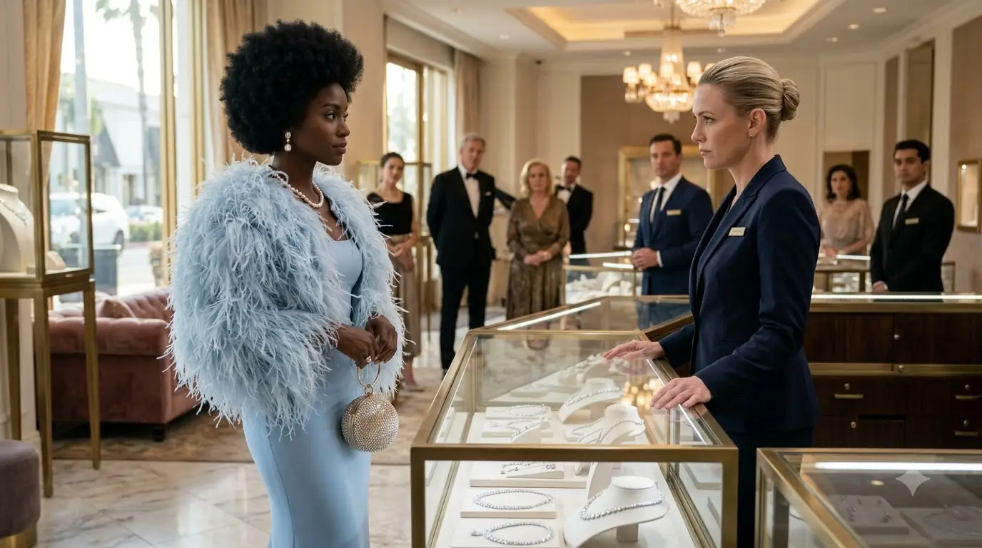 The Manager Sent Her Toward the “Affordable” Jewelry — Then the Private Vault Opened Behind Them