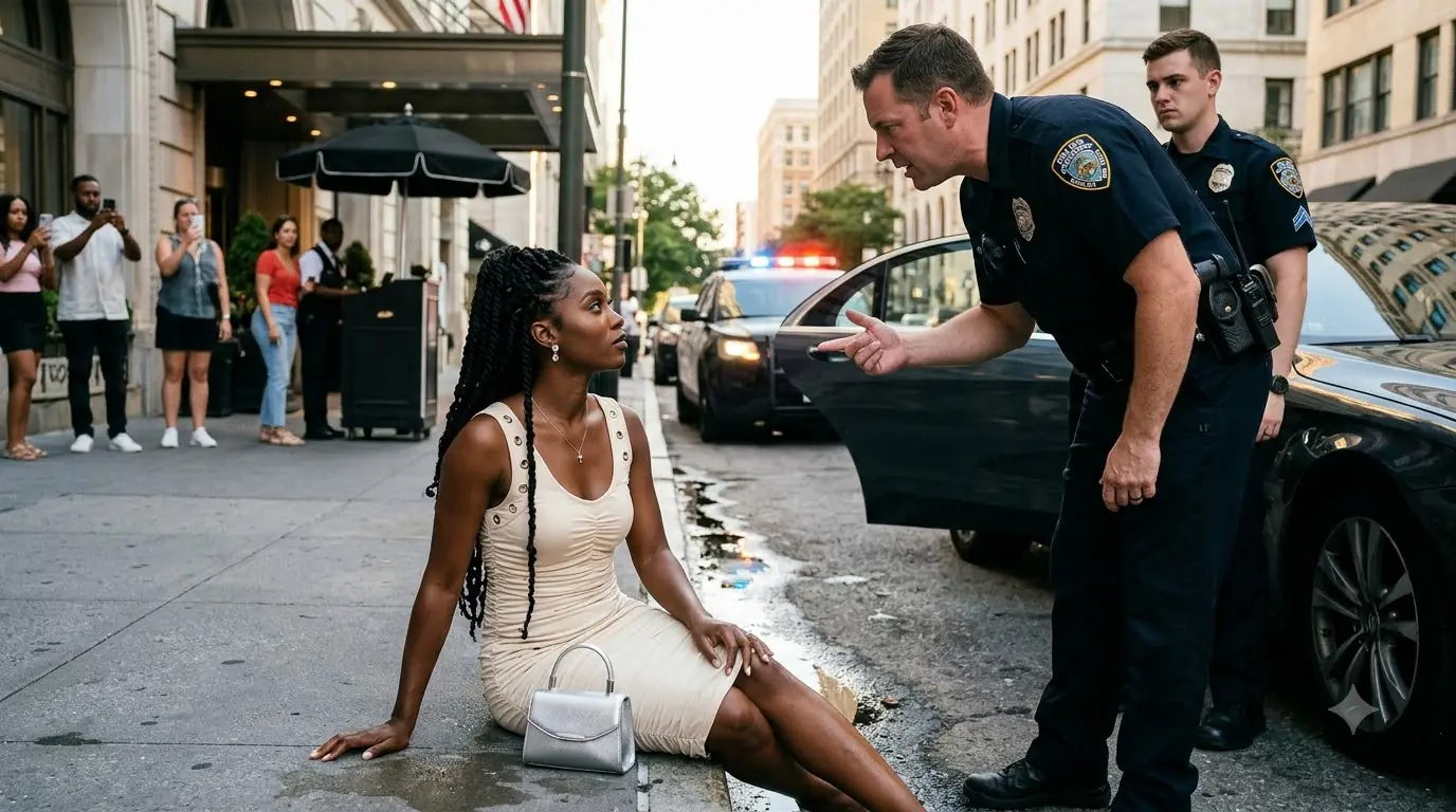 The Officer Ordered Her Onto the Curb Beside Her Own Car — He Didn’t Know Why She Was in Town
