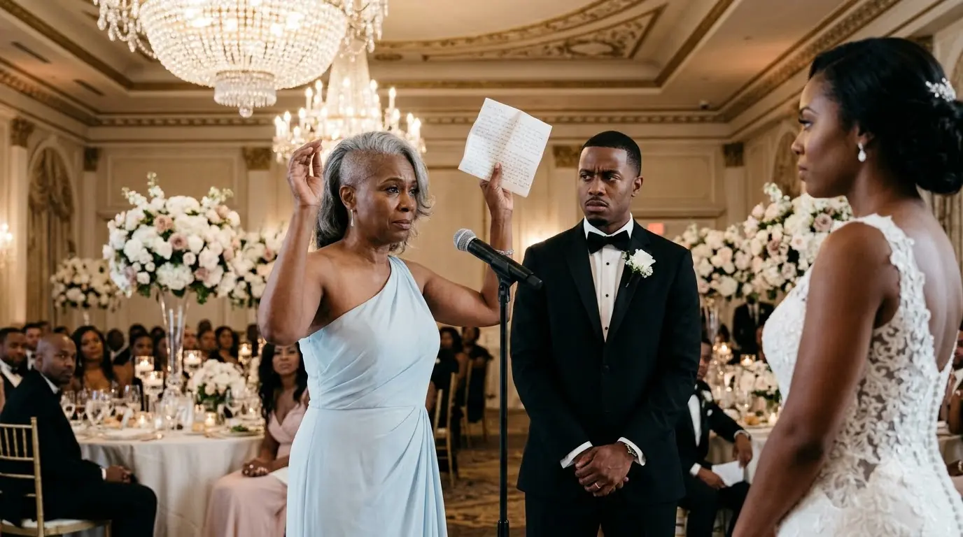 Someone Shaved the Groom’s Mother Before the Wedding — She Holding the Note That Stopped $22 Million