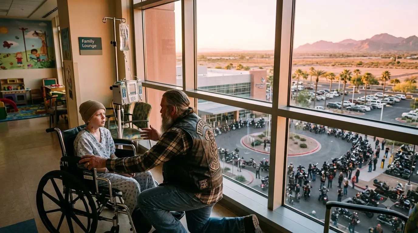 The Sickest Boy Asked for One Motorcycle at Sunrise — Then the Hospital Windows Began to Tremble