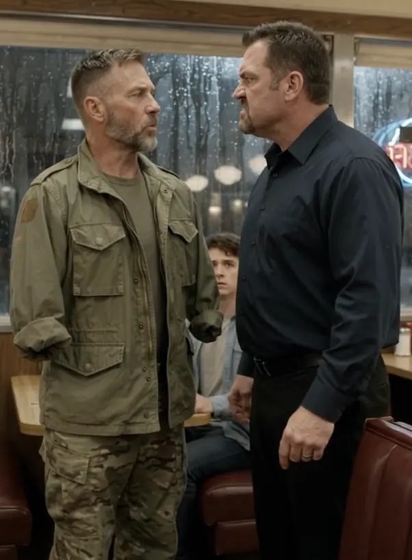 A Diner Manager Humiliated a Young Waiter for Feeding a Homeless Veteran — Then the Old Soldier Stood Up and Revealed the Secret He Had Kept for 30 Years