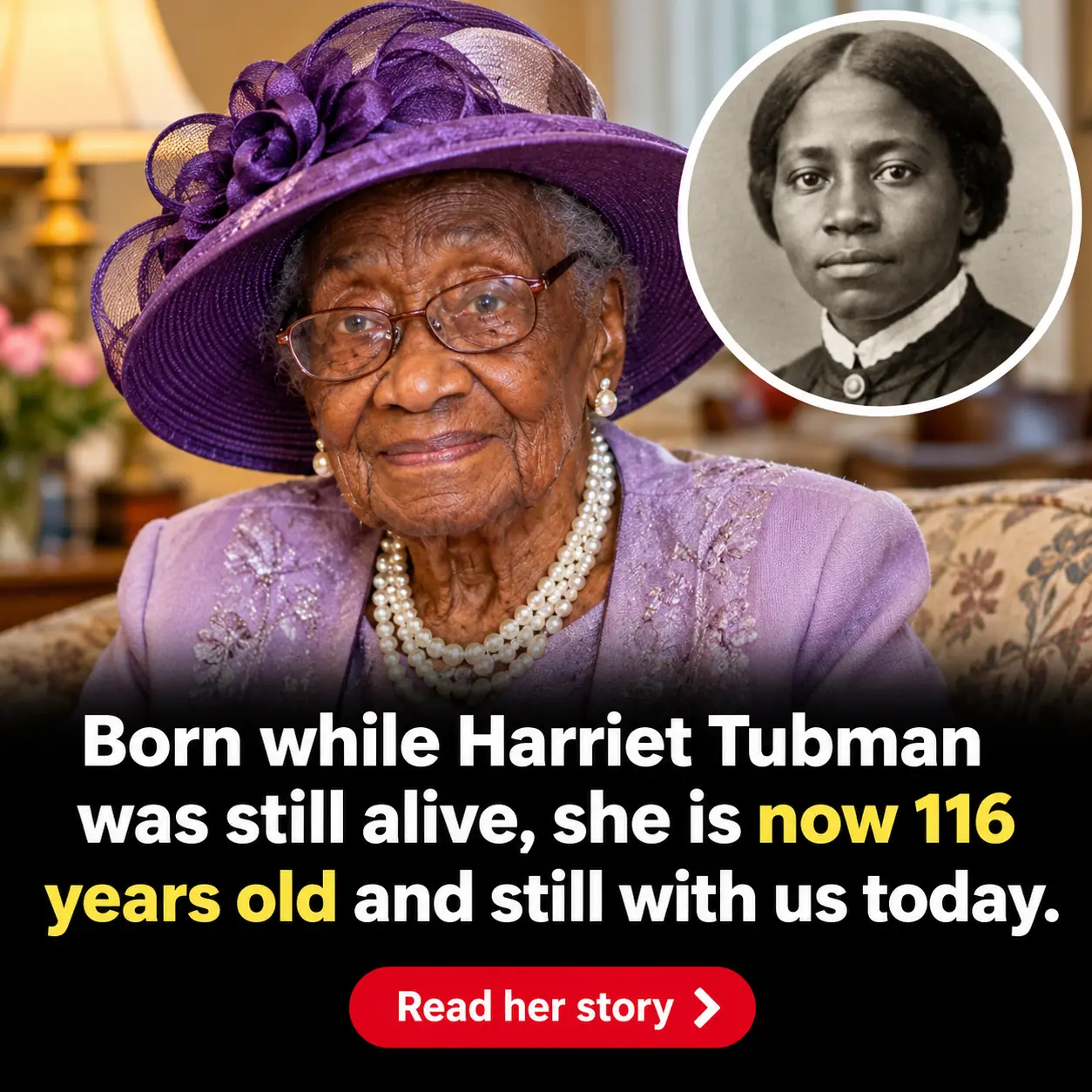 Born When Harriet Tubman Was Still Alive, Naomi Whitehead Celebrates 116 Remarkable Years of Life and History ❤️