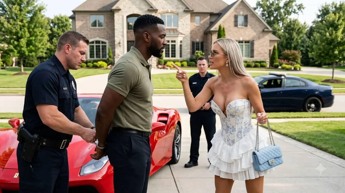 She Had a Man Handcuffed Beside His Own Ferrari — Then He Asked One Question She Couldn't Answer