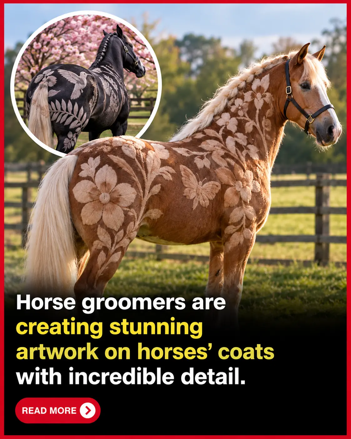 Talented Horse Groomers Transform Horses Into Living Works of Art Using Nothing but Electric Clippers! 🐴🎨❤️