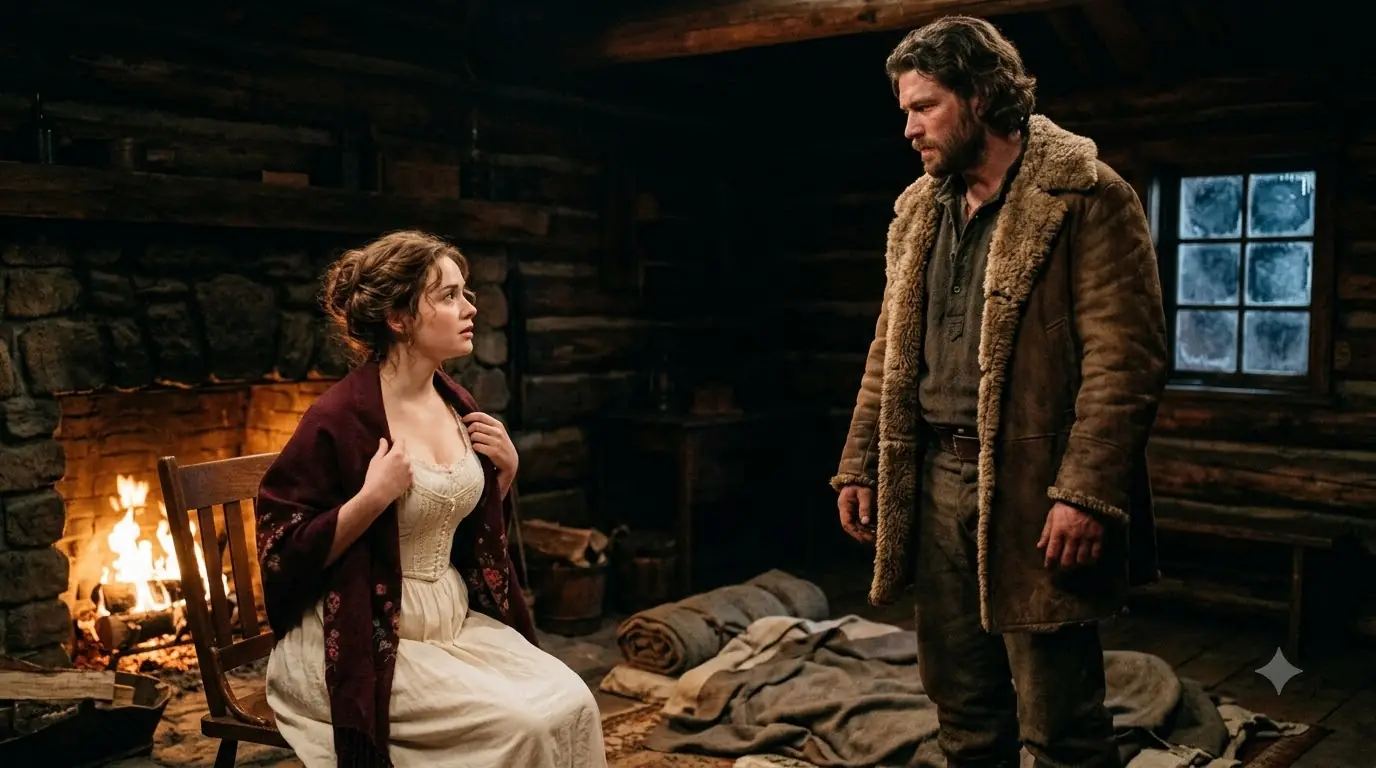 The Widow Asked Her Mountain Husband Why He Wouldn’t Touch Her — Then He Reached Inside His Coat and Went Pale