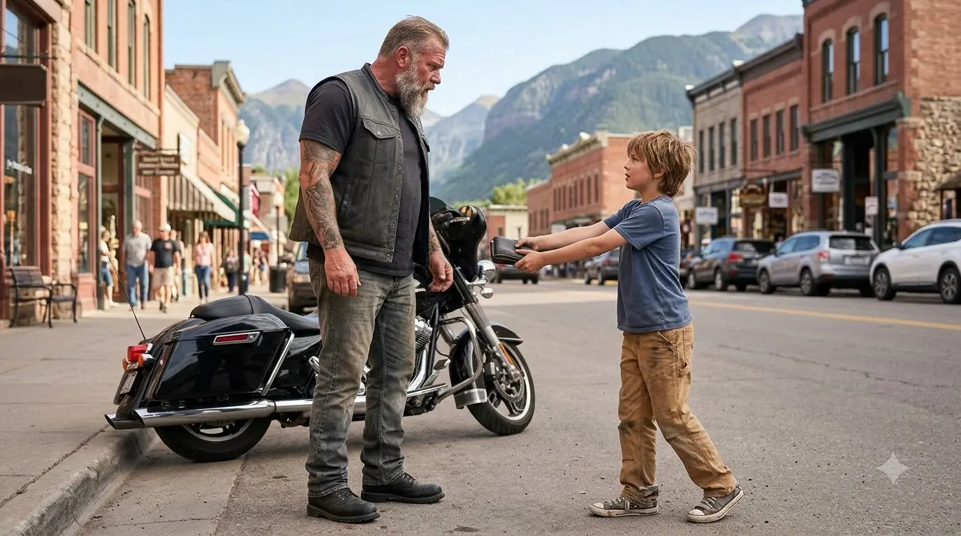 A Poor Boy Returned a Biker’s Wallet — Then One Photograph Made the Biker Ask, “Who Told You Your Father Was Dead?”