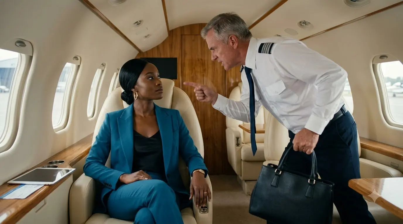 The Pilot Ordered a Woman Out of the Owner’s Seat — Then the Operations Director Walked In Holding a File He Never Expected