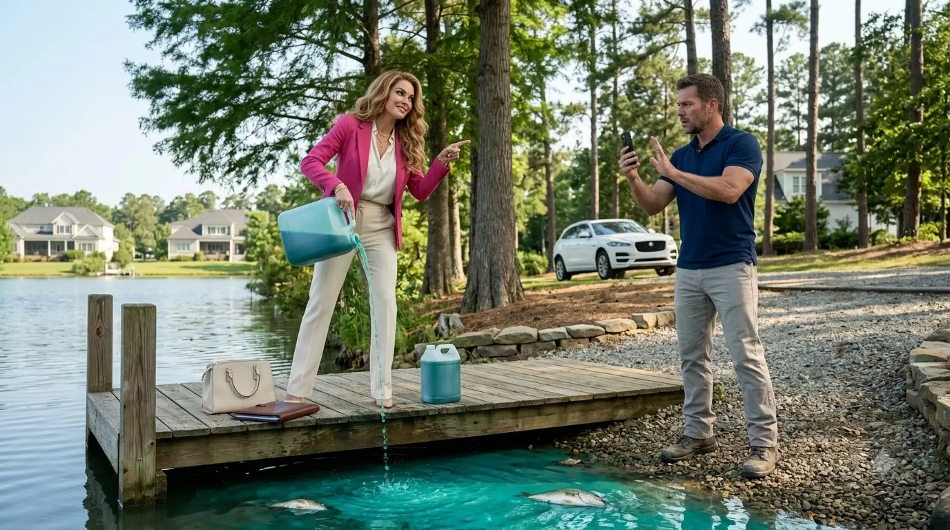 HOA Poisoned My Lake to Prevent Me From Fishing — Didn’t Know Their Water Supply Depends on It