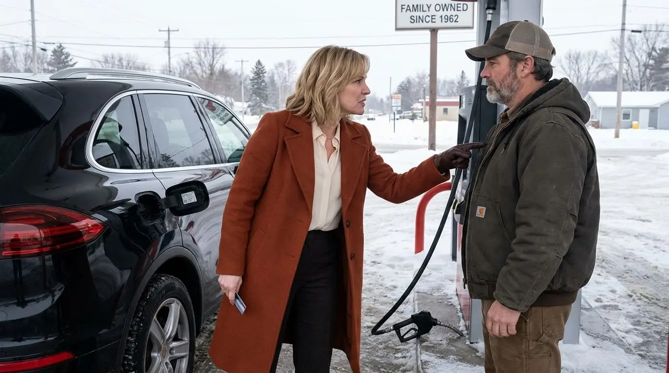 The HOA President Threw the Gas Nozzle and Demanded Free Fuel — Then a County Investigator Walked Straight Past the Owner