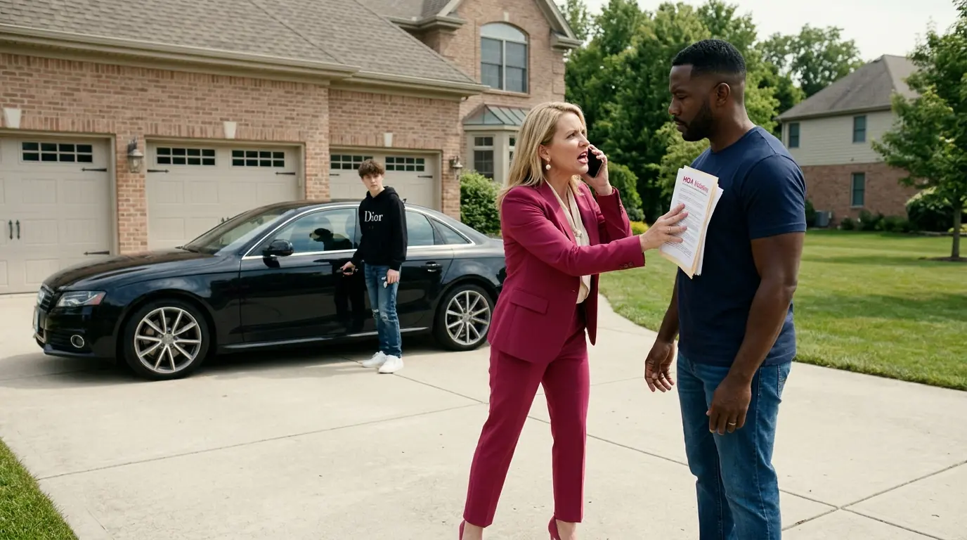 The HOA President Claimed a Single Dad’s Audi for Her Son — Then the Officers She Called Saluted Him