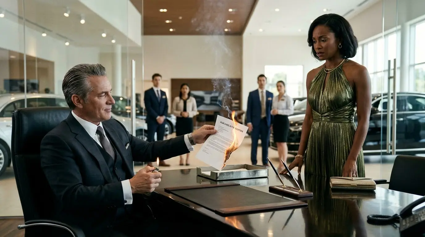 The Sales Director Burned the Woman’s Purchase Papers — Then the Regional Executive Called Her “Chairwoman”