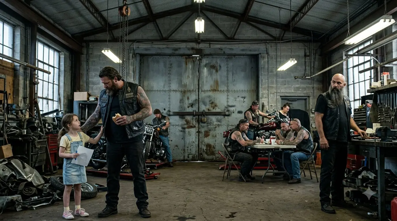 ‘Don’t Open That Door.’ Whispered the 7-Year-Old — The Bikers Realized Someone Was Already Inside