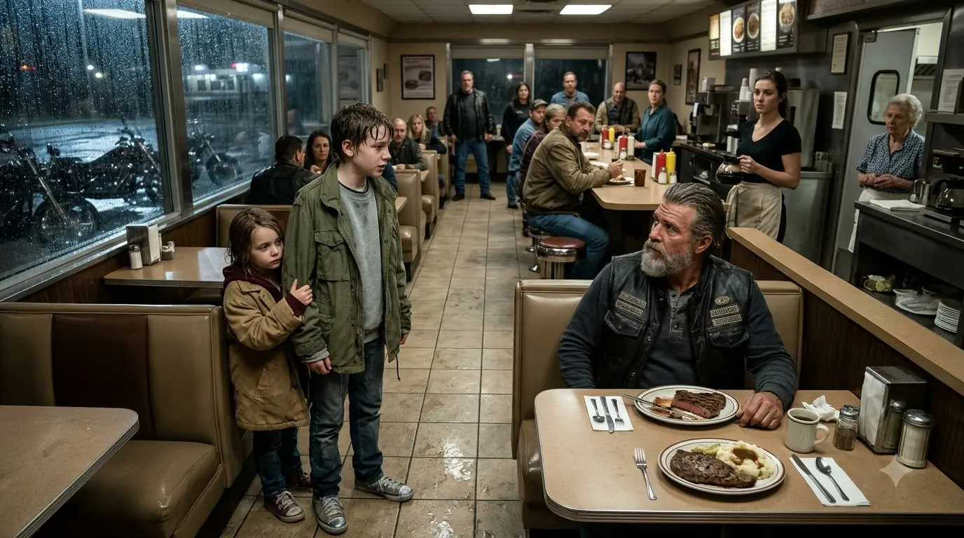 ‘Can We Eat Your Leftovers?’, The Boy Said — The Hells Angels Leader's Answer That Left Everyone Stunned