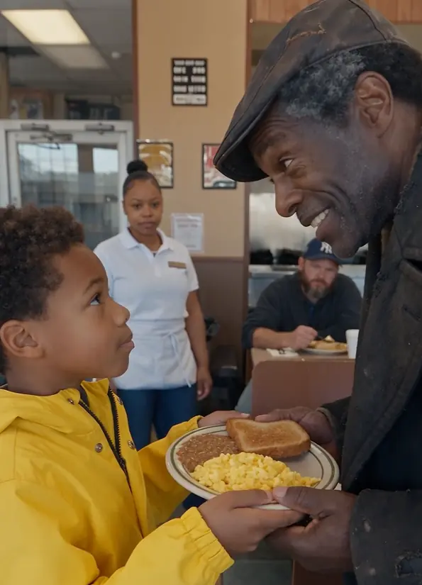 A Little Boy Gave His Breakfast to a Homeless Stranger — Then the Note the Old Man Left Changed Two Families Forever