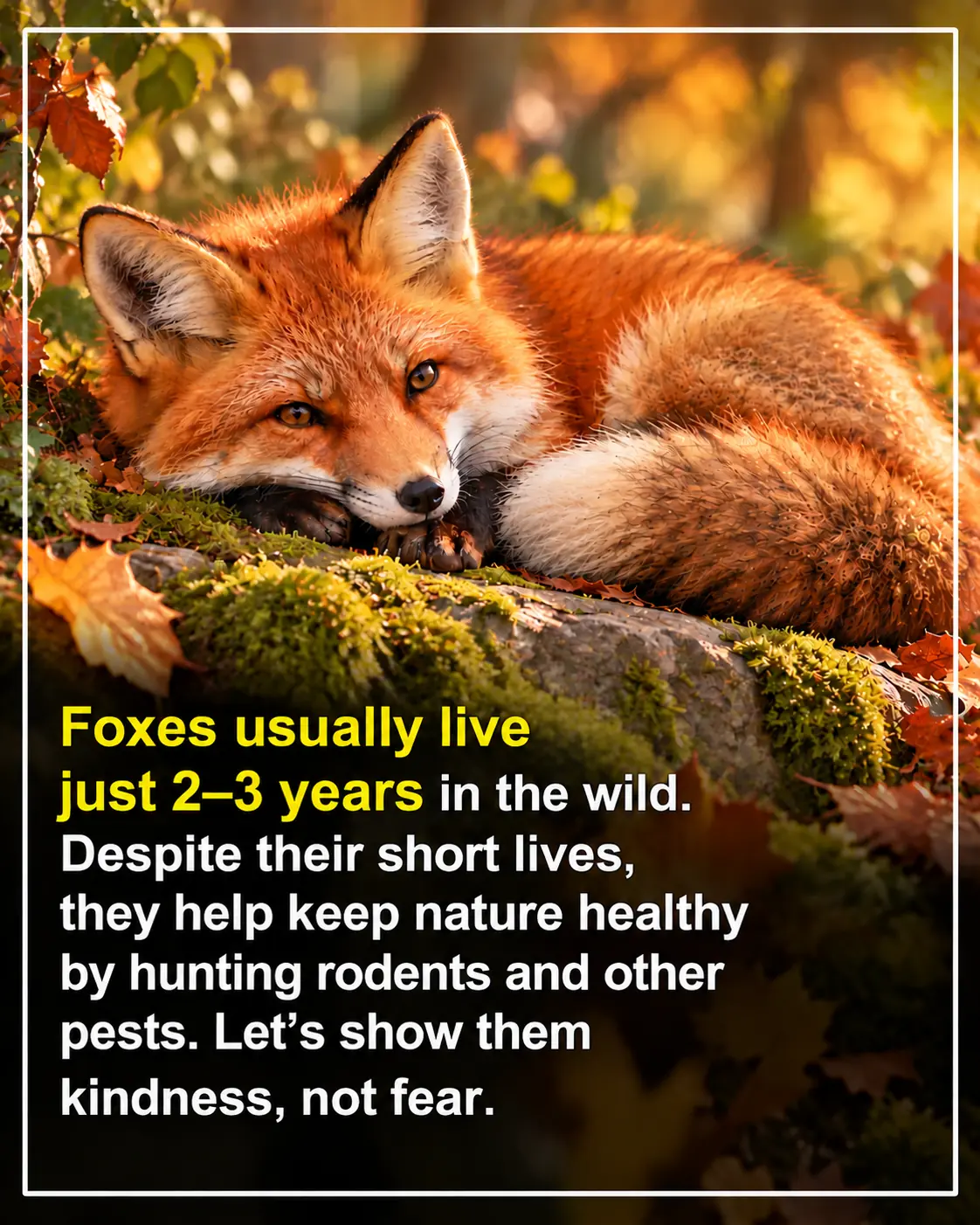 Wild Foxes Live Just 2–3 Years, Yet They Play a Remarkable Role in Protecting Nature 🦊❤️
