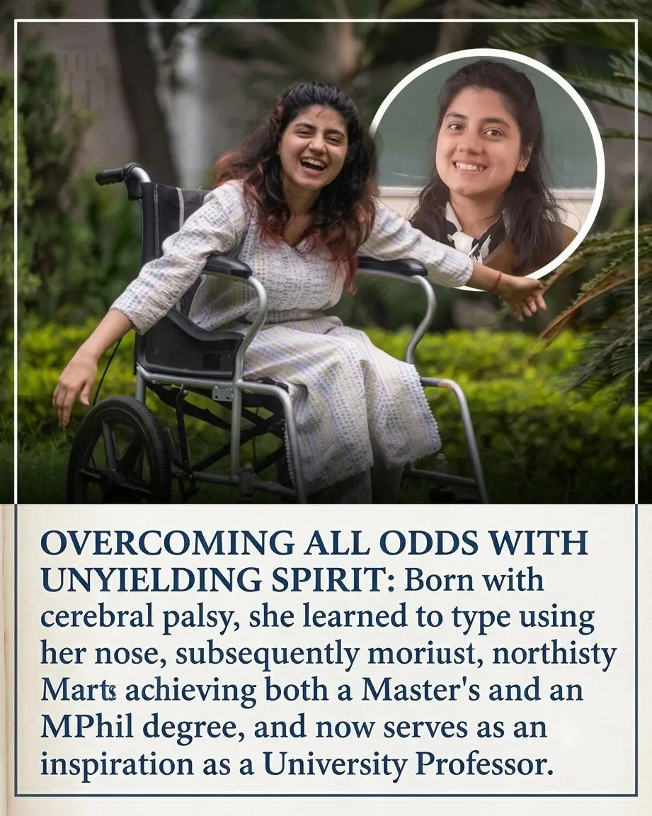 Born with Cerebral Palsy, She Learned to Type with Her Nose — Then Earned Two Postgraduate Degrees and Became a University Teacher