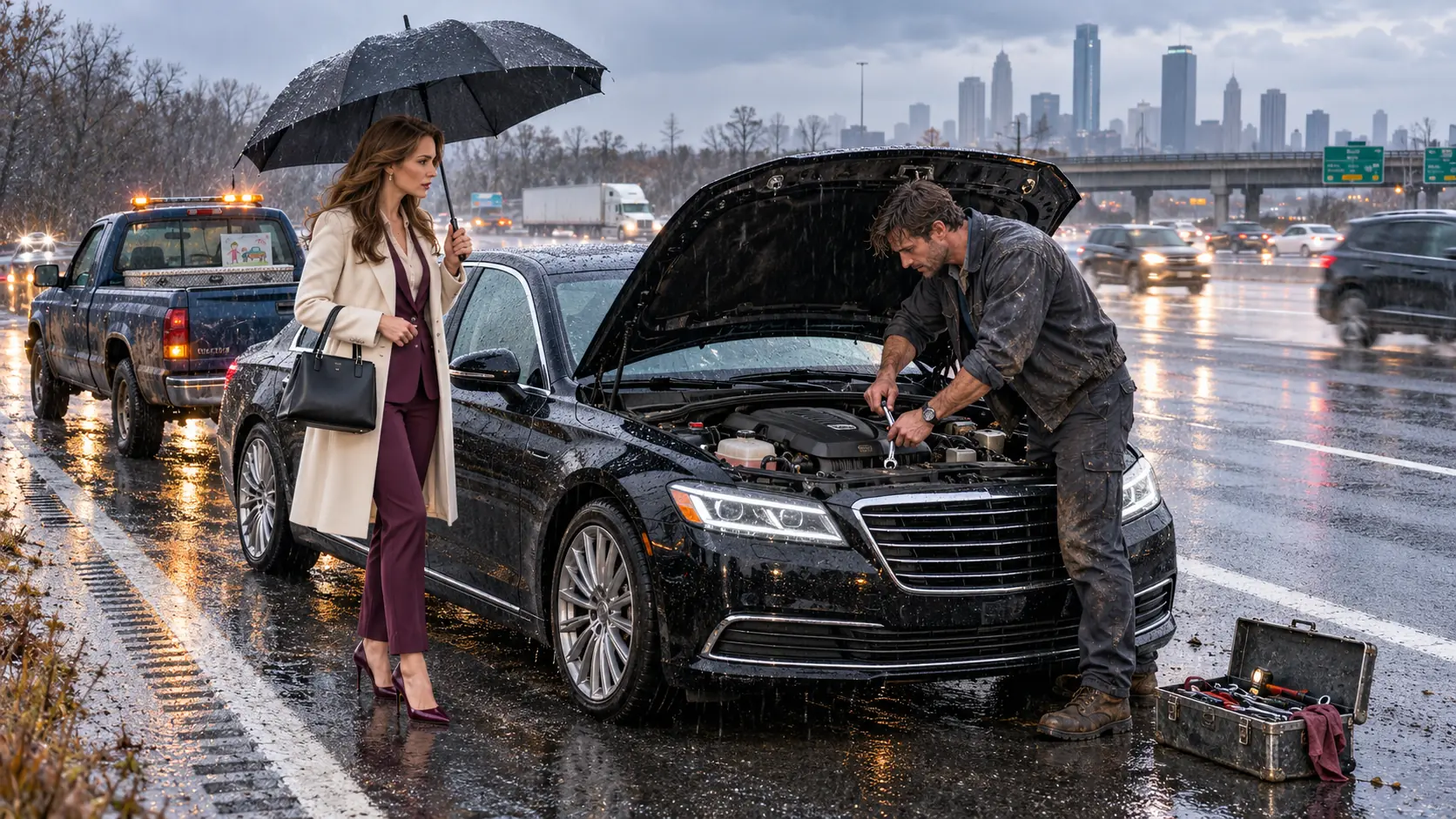 Single Dad Mechanic Repaired Her Car for Free — Then the Billionaire Asked One Question