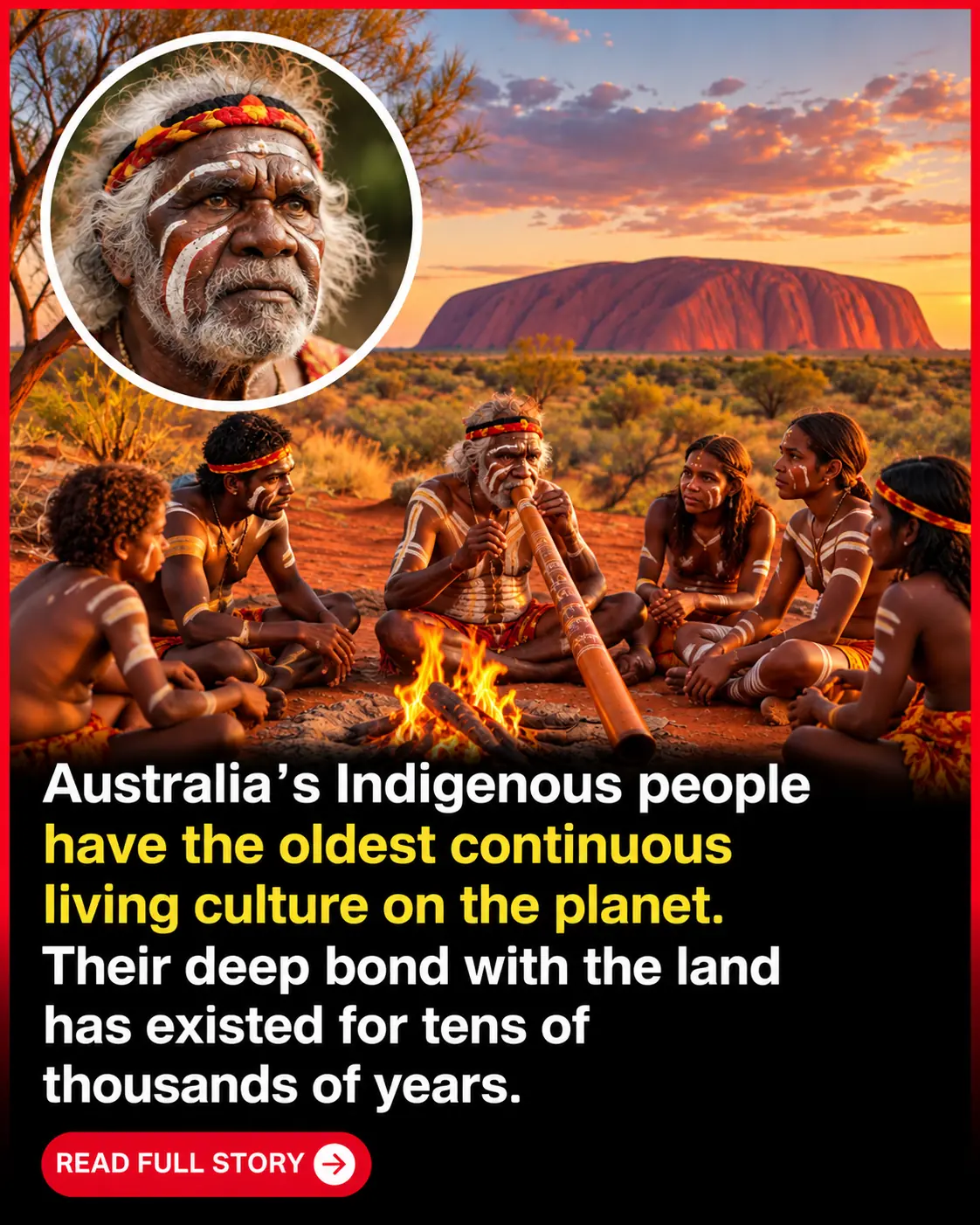 Aboriginal Australians Have the World’s Oldest Continuing Living Cultures, With Ancestral Roots Stretching Back at Least 65,000 Years—Long Before the Pyramids, Stonehenge, or Ancient Rome! 🇦🇺❤️