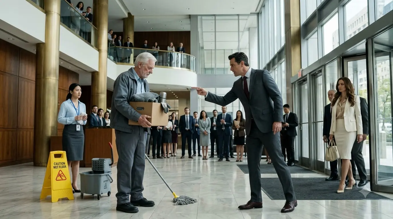 Everyone Mocked the Old Janitor — Until the CEO Called Him "Dad"