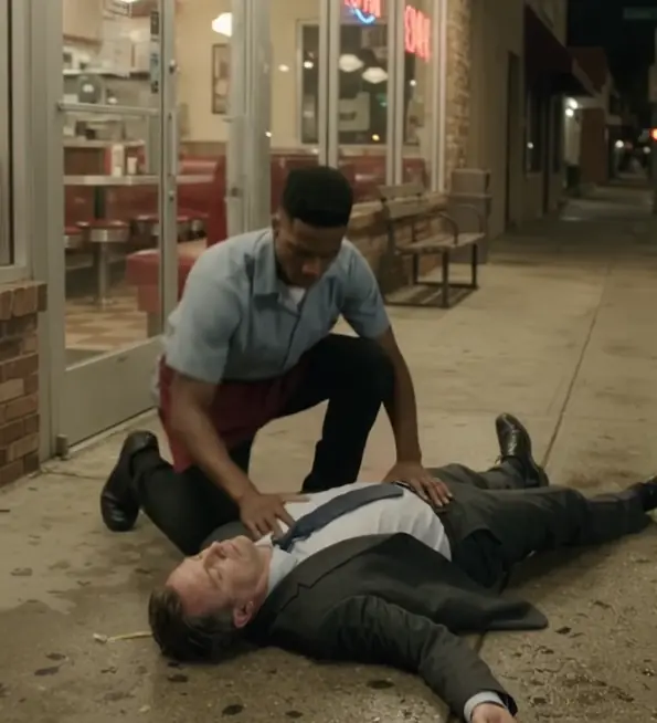 A Waiter Carried an Unconscious Stranger Away From His Diner — Then Three Men in Suits Arrived Looking for Him