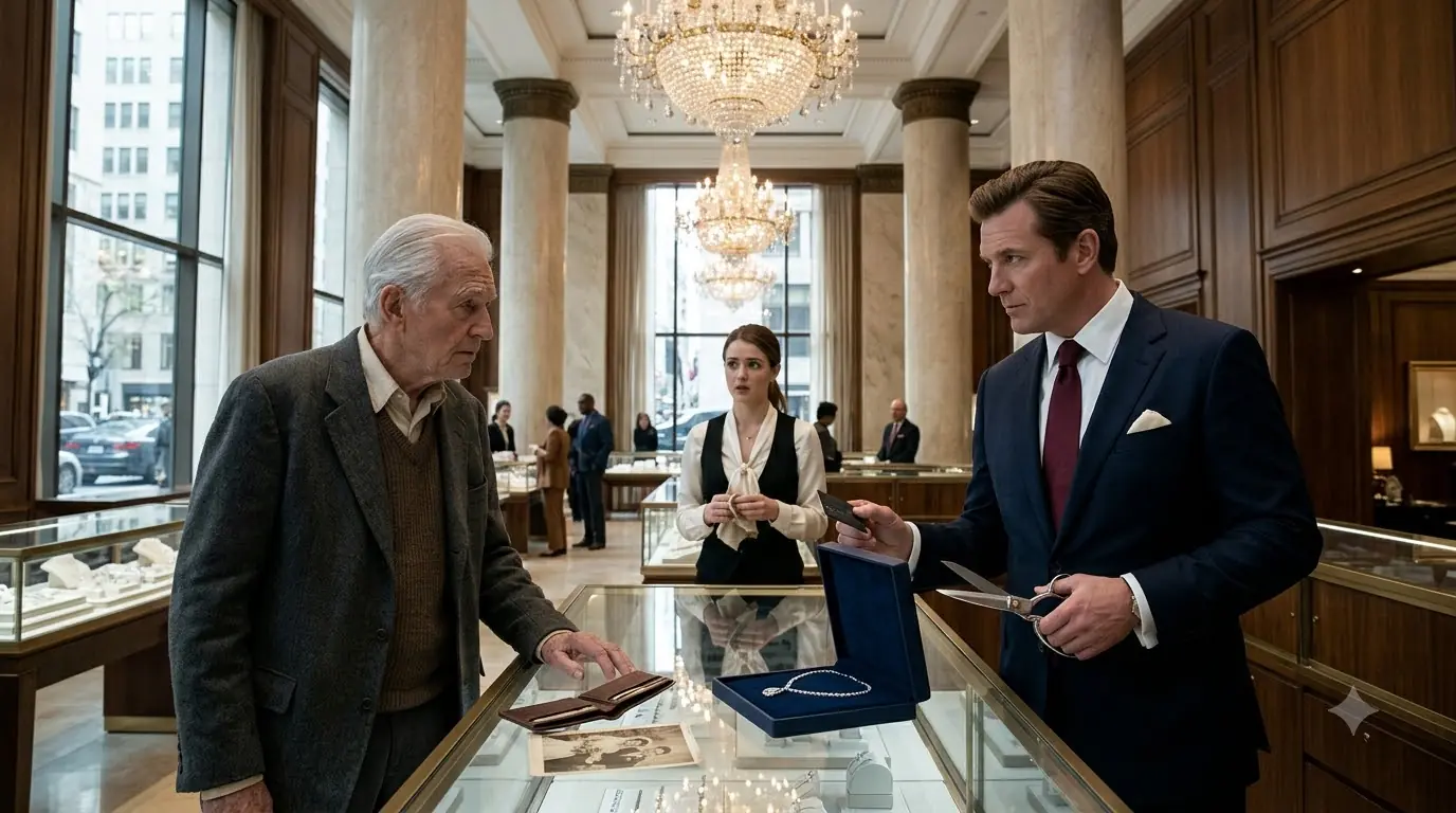Jewelry Store Manager Cut an Old Man’s Card: “It’s Fake!” — Unaware He Owned the Building