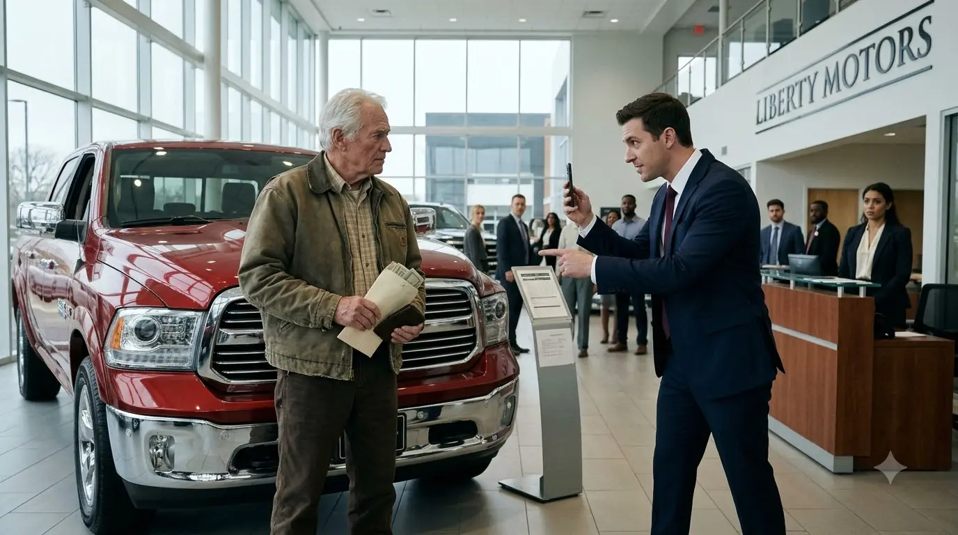 Salesman Mocked An Old Man's Pension — Not Knowing He Owned The Dealership